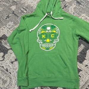 Green Skull Graphic Hoodie